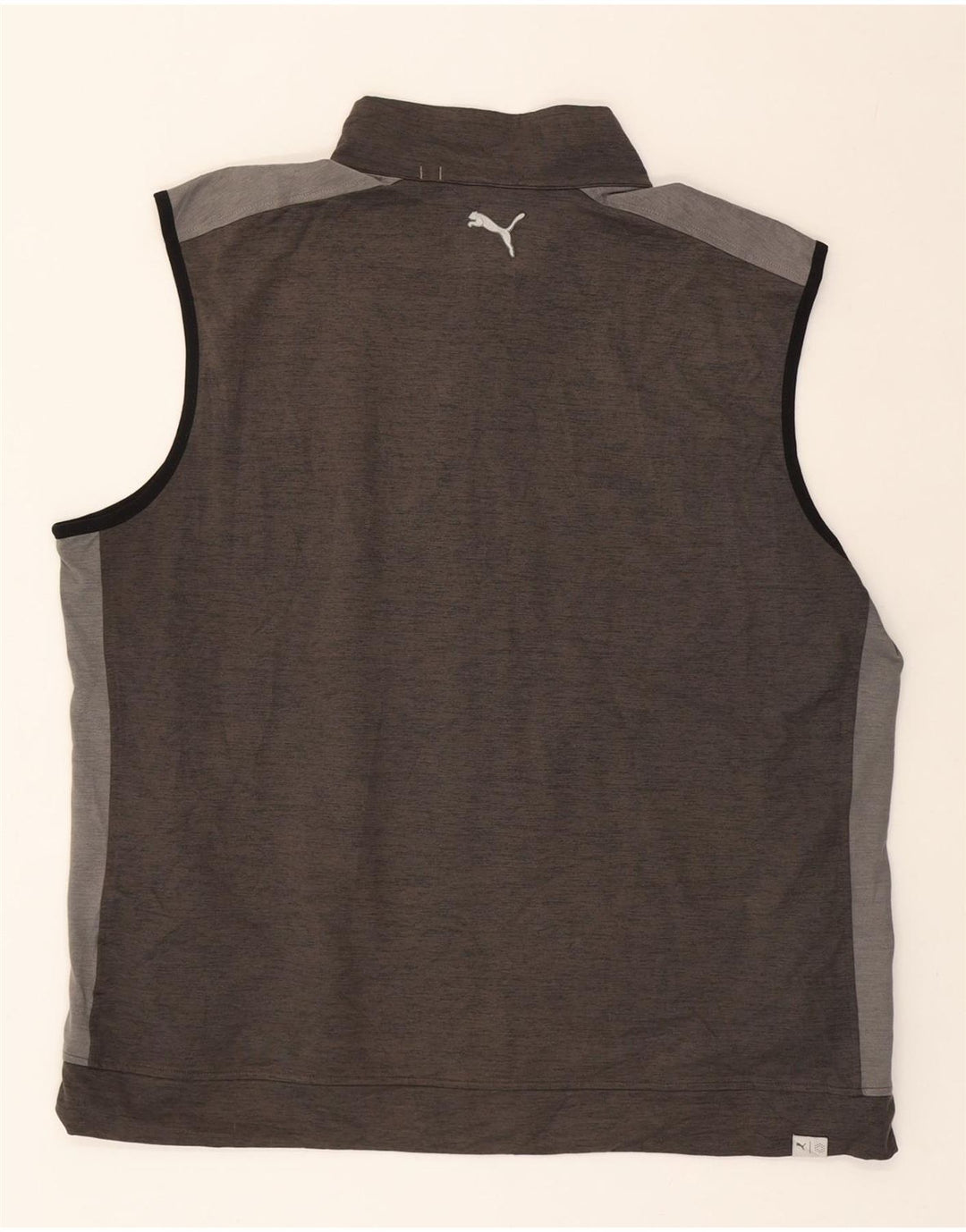 PUMA Mens Sleeveless Tracksuit Top Jacket 2XL Grey Colourblock Vintage Puma and Second-Hand Puma from Messina Hembry 