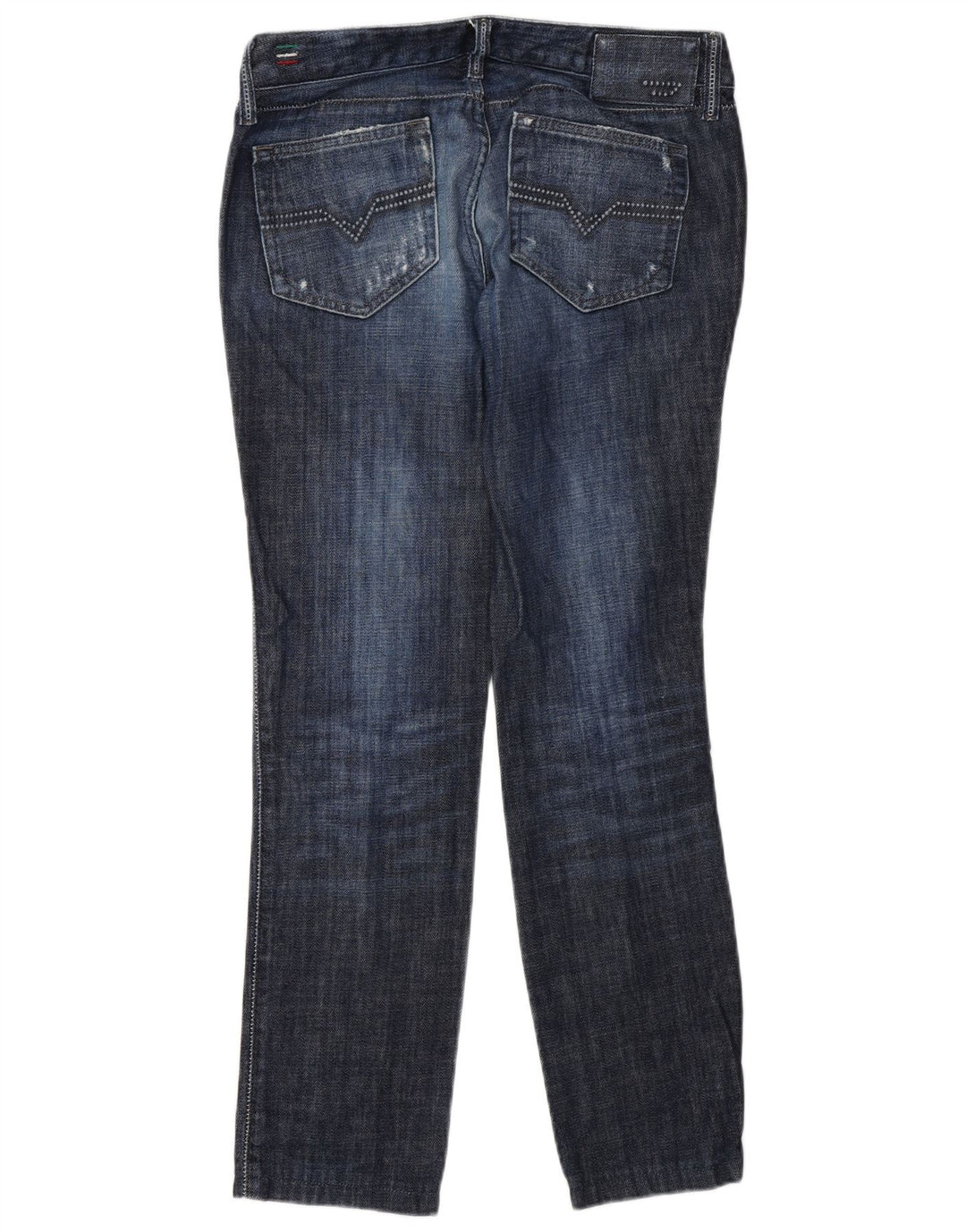 Diesel Damen Cuddy Distressed Slim Jeans W27 L30 Blaue Baumwolle