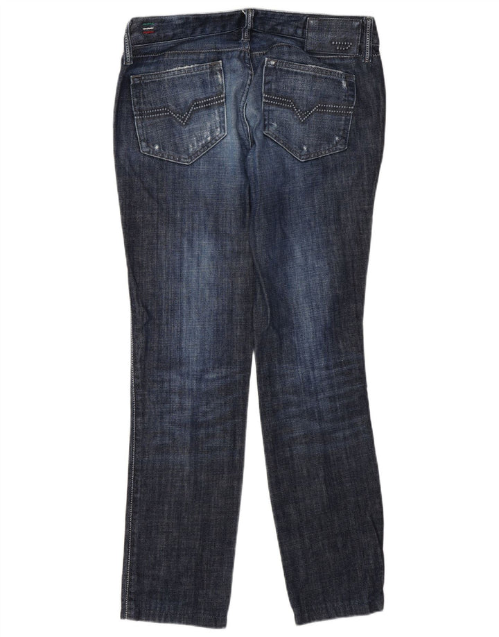 Diesel Damen Cuddy Distressed Slim Jeans W27 L30 Blaue Baumwolle