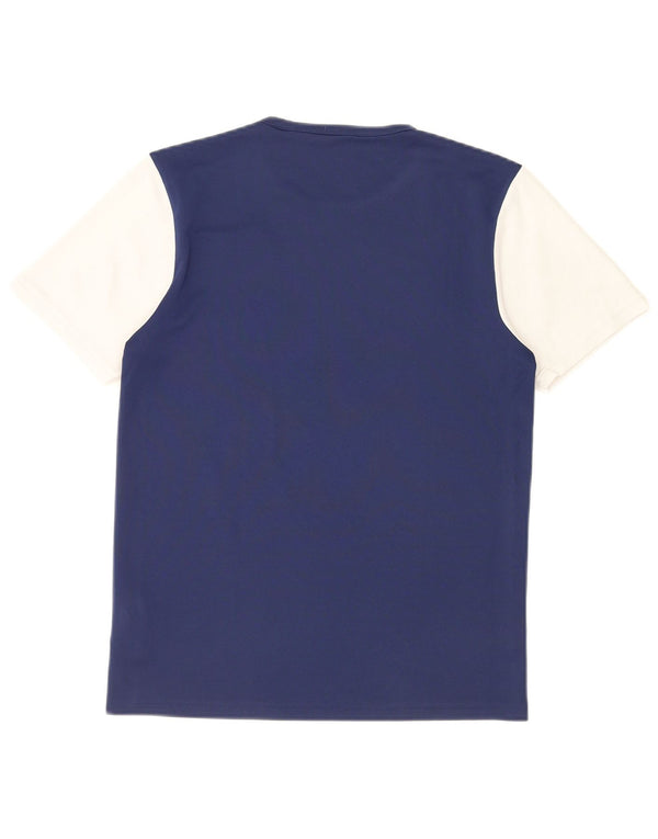 Adidas Herren-T-Shirt mit Grafik, Größe S, Marineblau, Farbblock-Polyester