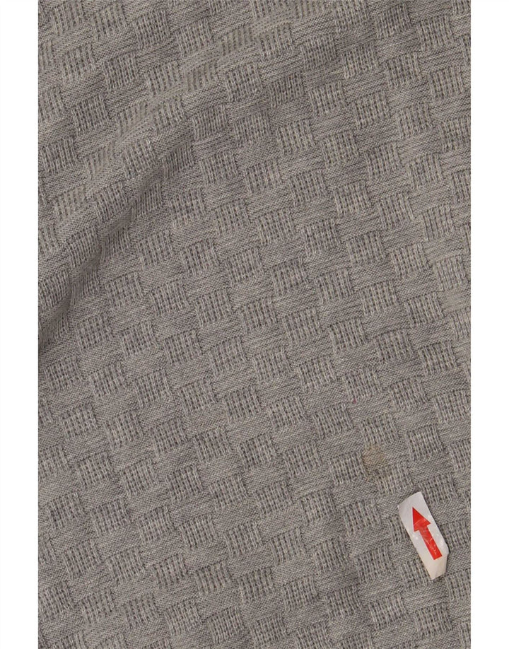 Marks & Spencer Herren-Pullover mit Polokragen, XL, graue Baumwolle