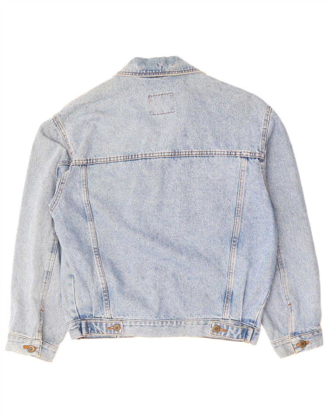 VINTAGE Damen Jeansjacke EU 42 Große blaue Baumwolle
