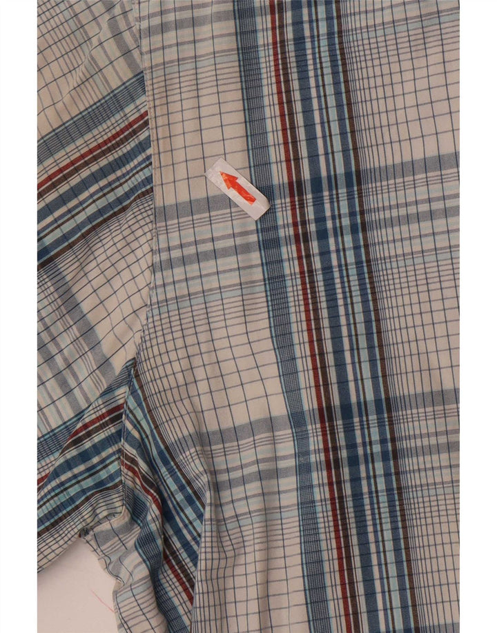 Carhartt Herren-Kurzarmhemd, groß, blau kariert, Baumwolle