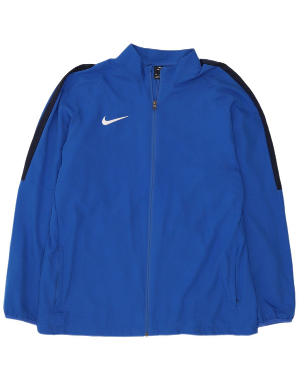 Nike Herren Dri Fit Regular Trainingsanzug Top Jacke 2XL Blau Polyester Sport