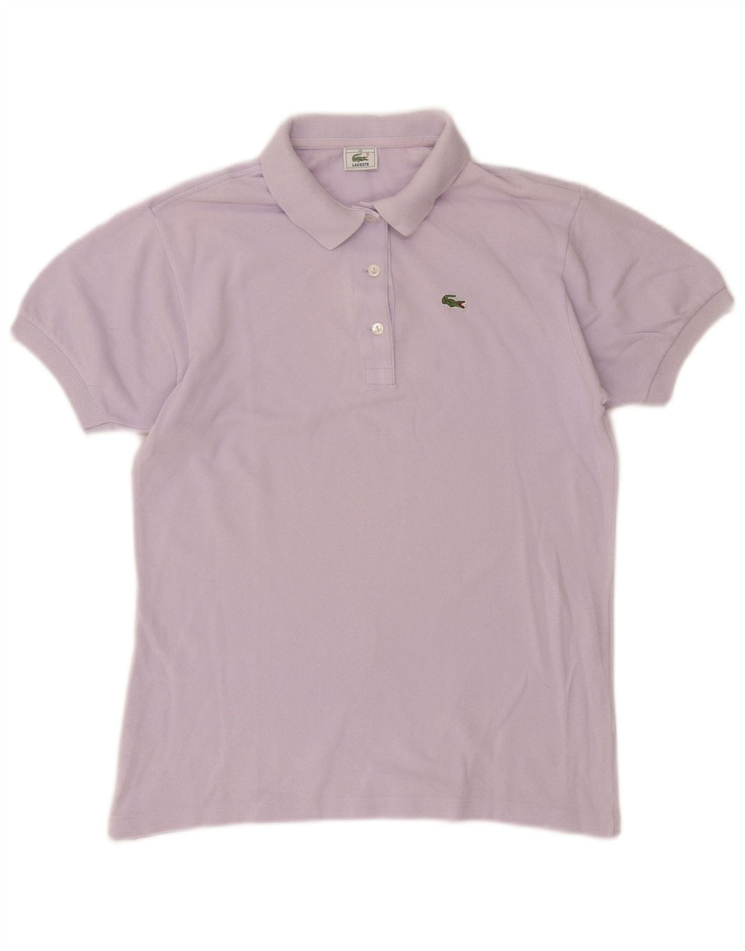 Lacoste Damen-Poloshirt, Größe 40, mittelviolette Baumwolle
