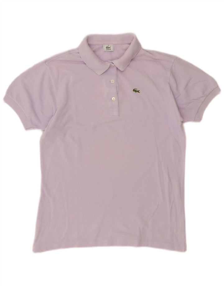 Lacoste Damen-Poloshirt, Größe 40, mittelviolette Baumwolle