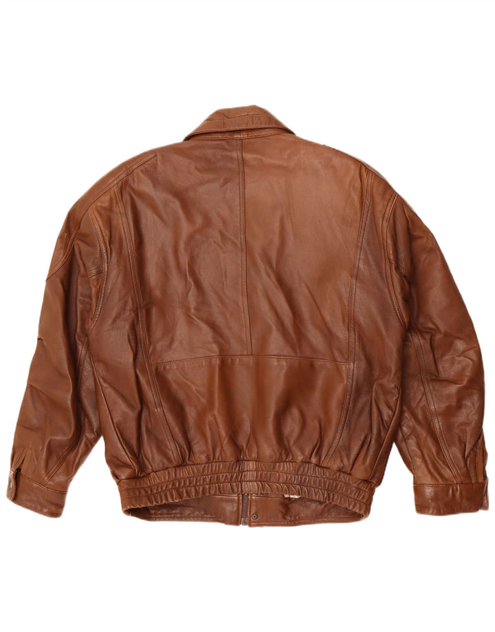 Kartel Herren Lederjacke UK 40 Großes braunes Leder