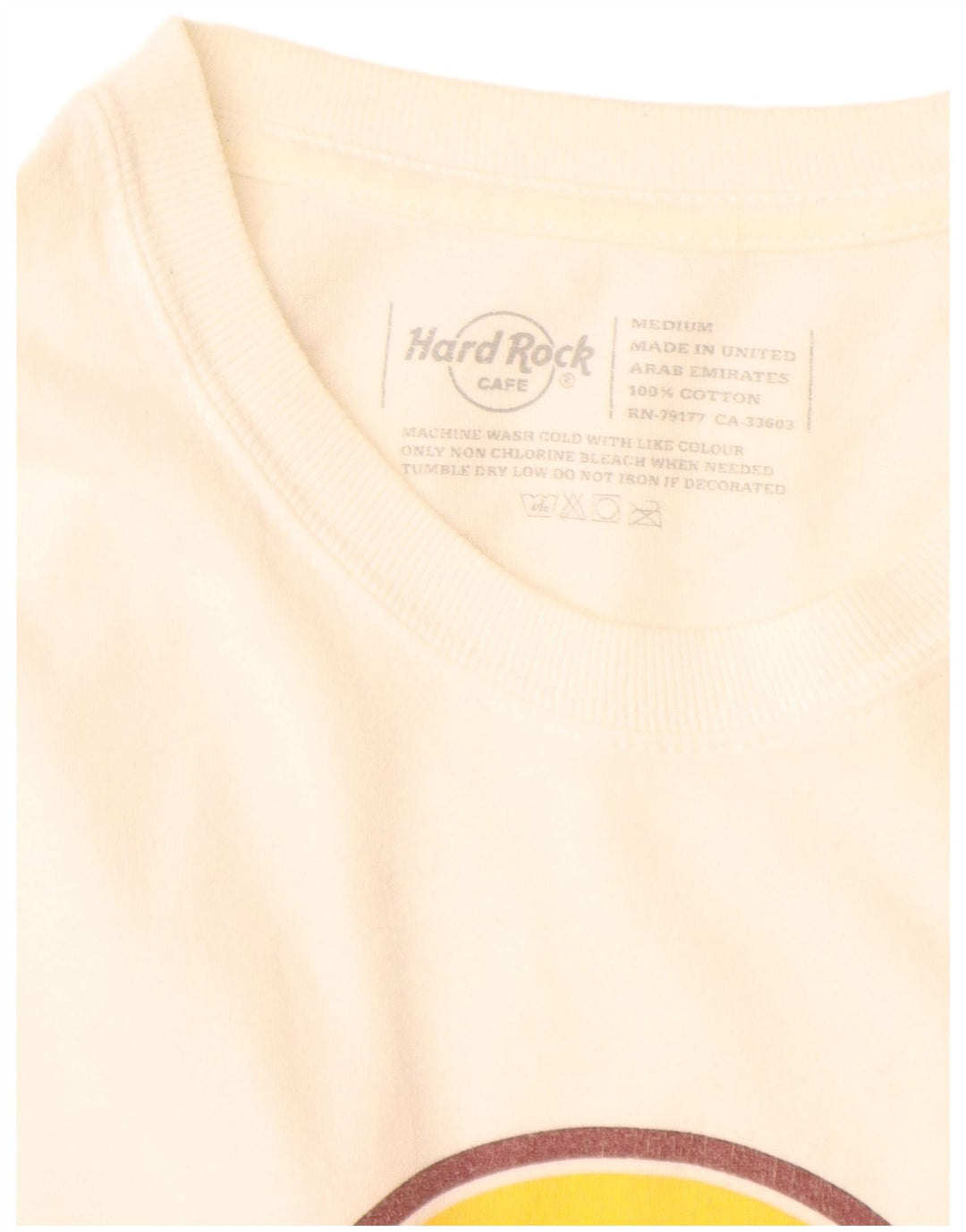 Hard Rock Cafe Herren Berlin Graphic T-Shirt Top aus mittelweißer Baumwolle