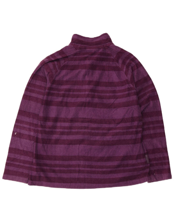 Mountain Warehouse Damen-Fleecepullover mit Reißverschluss am Hals, UK 20 2XL, lila gestreift