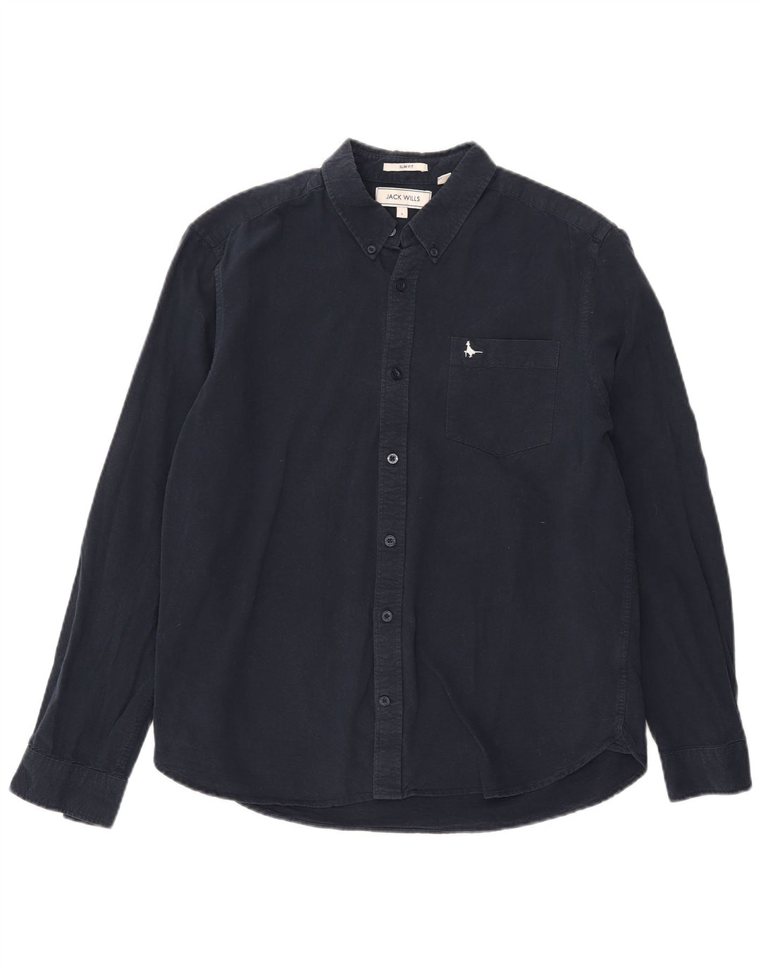 JACK WILLS Herren-Slim-Fit-Hemd, Größe L, Marineblau