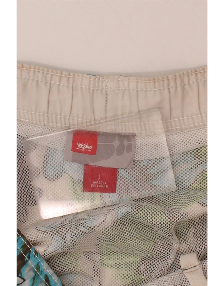 MOSSIMO Mens Swimming Shorts Large  Beige Floral Polyester Vintage Mossimo and Second-Hand Mossimo from Messina Hembry 