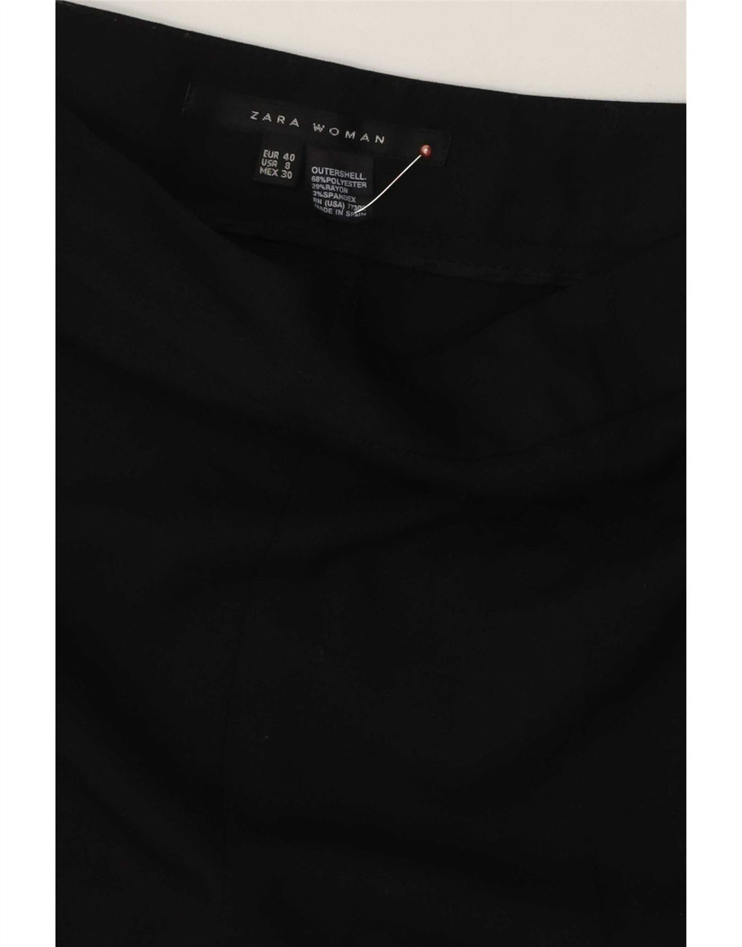 Zara Damen-Freizeithose mit weitem Bein, EU 40, Mittel W30 L30, Schwarz, Polyester