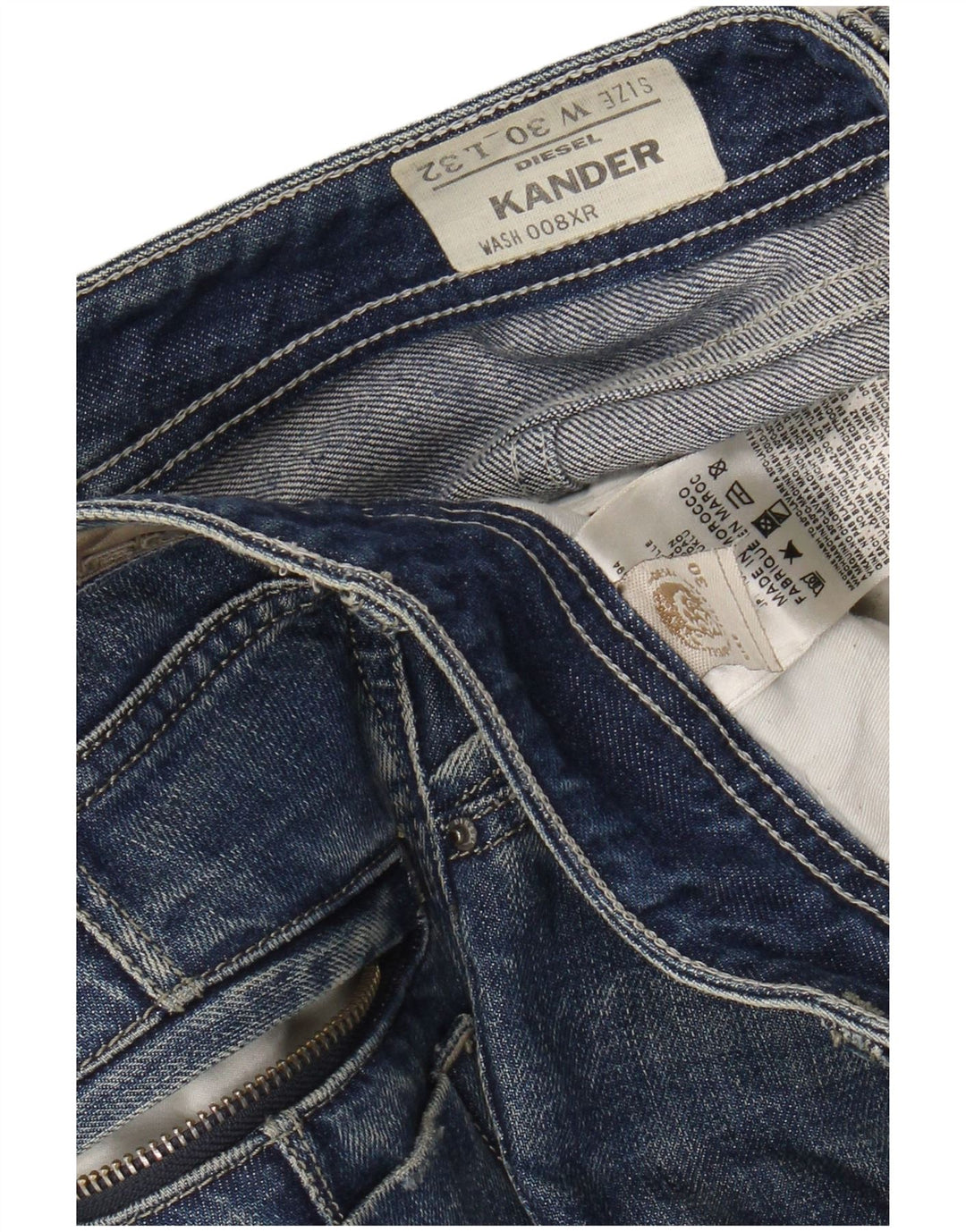 DIESEL Herren Kander Slim Jeans W30 L32 Blaue Baumwolle
