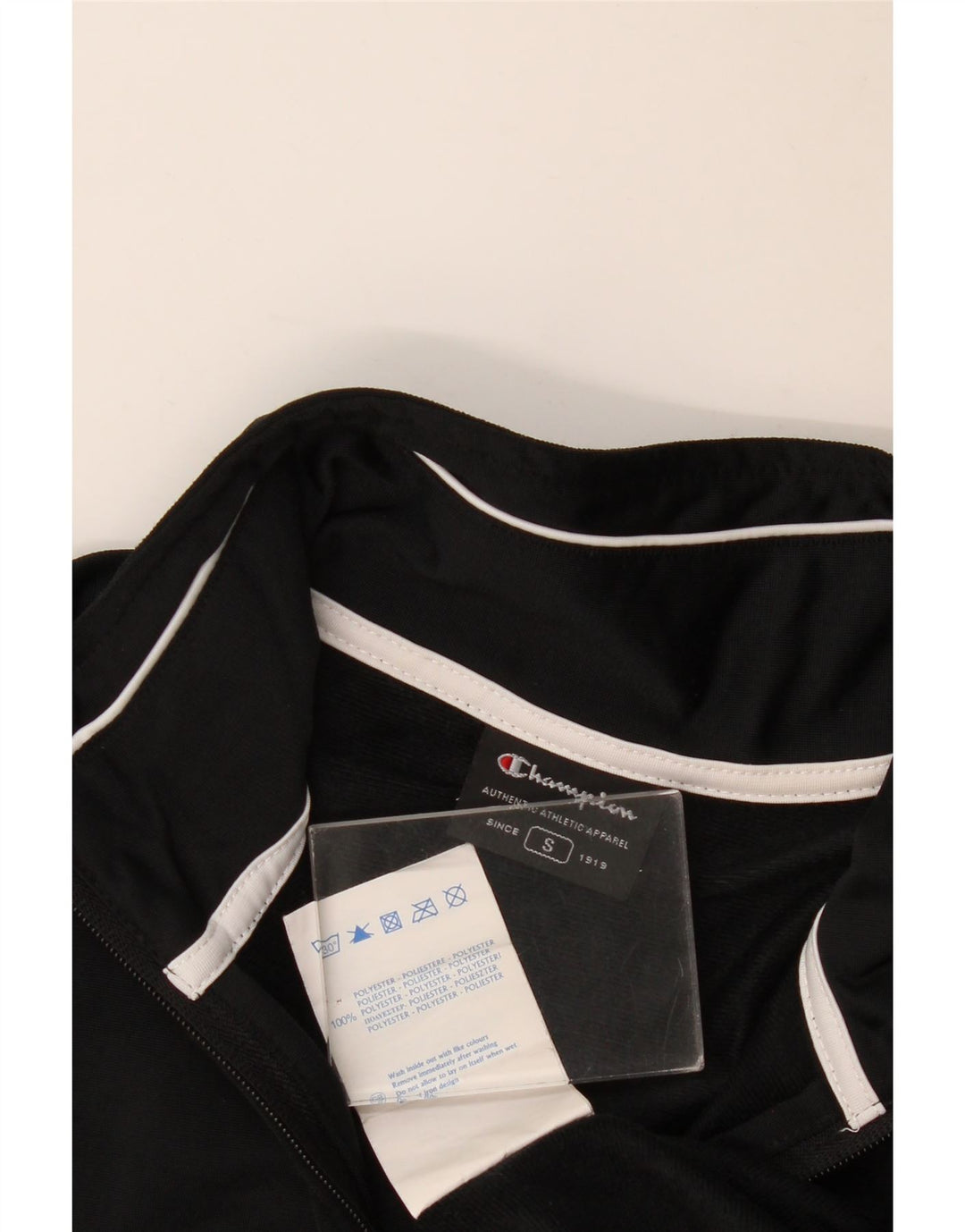 CHAMPION Herren-Trainingsanzug mit lockerer Passform, Jacke, klein, schwarz gestreift, Polyester
