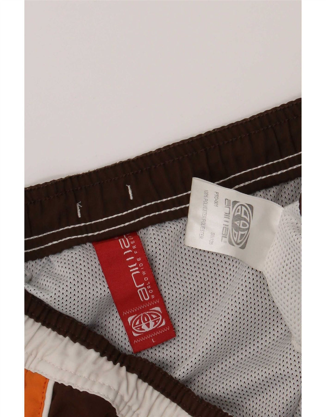 Animal Herren-Badeshorts mit Grafik, groß, weißes Farbblock-Polyester