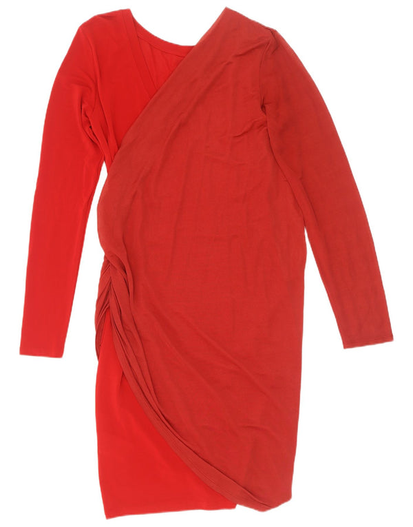 Marella Damen Langarm-Etuikleid, Größe S, Rot, Viskose