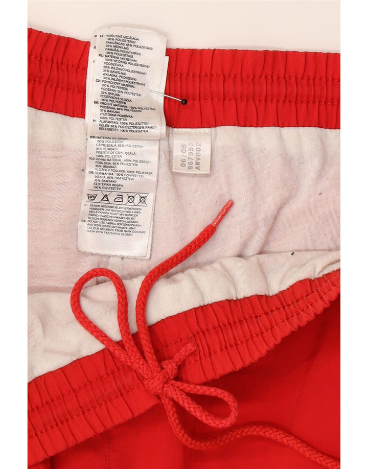 Adidas Herren-Trainingshose, UK, Größe 44/46, großes rotes Polyester