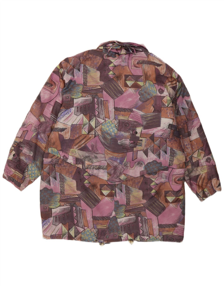 Vintage Damen Loose Fit Utility Jacke UK 18 XL Mehrfarbig Patchwork