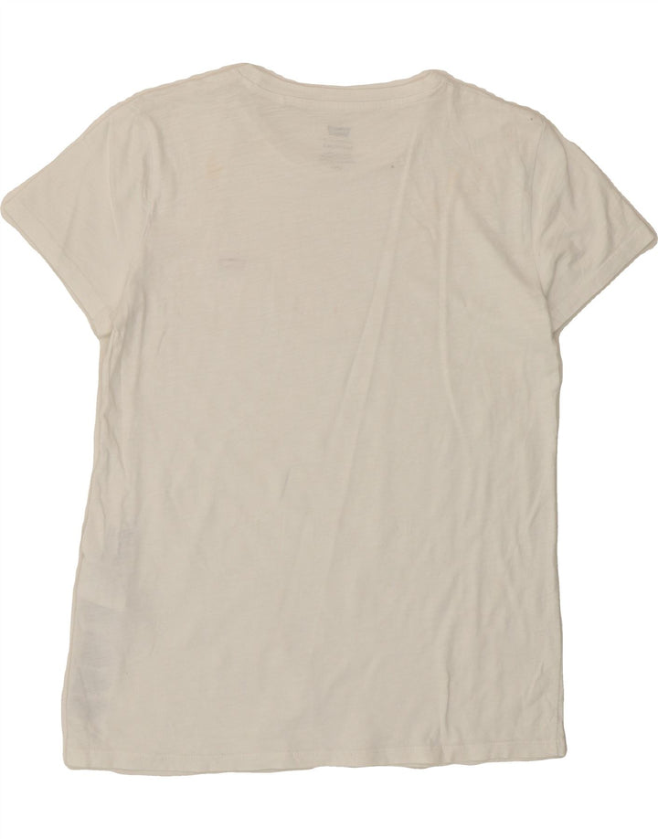 LEVI'S Womens T-Shirt Top UK 10 Small White Cotton Vintage Levi's and Second-Hand Levi's from Messina Hembry 