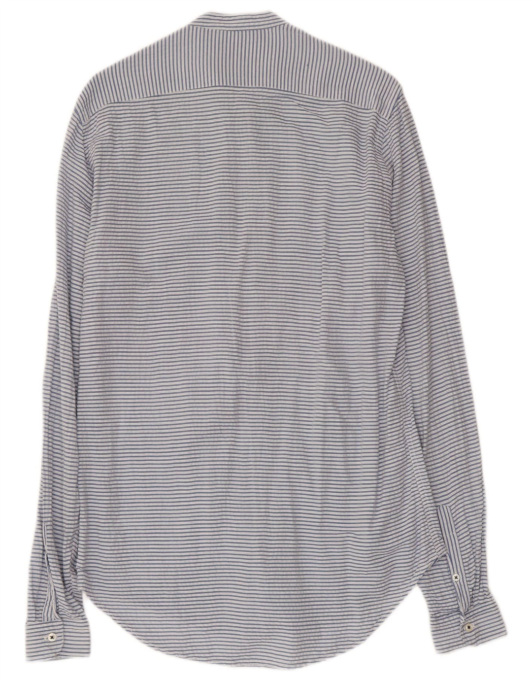 Zara Herren Slim Fit Hemd Mittelblau Nadelstreifen