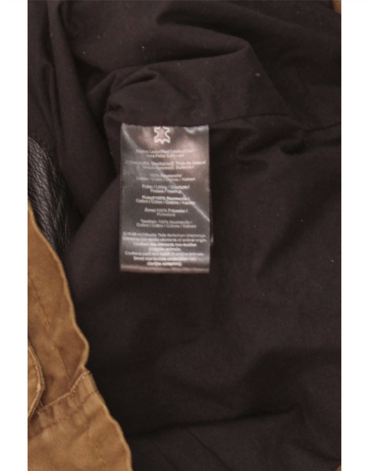 Freaky Nation Herren-Racer-Jacke, UK 38, mittelbraun, Farbblock