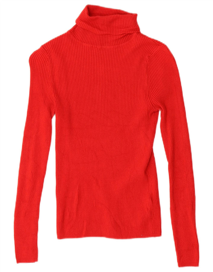 Marks & Spencer Damen Top Langarm UK 8 Small Rote Viskose