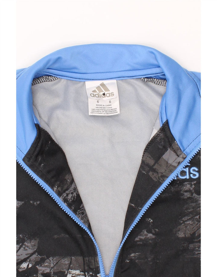 ADIDAS Boys Tracksuit Top Jacket 5-6 Years Grey Colourblock Vintage Adidas and Second-Hand Adidas from Messina Hembry 