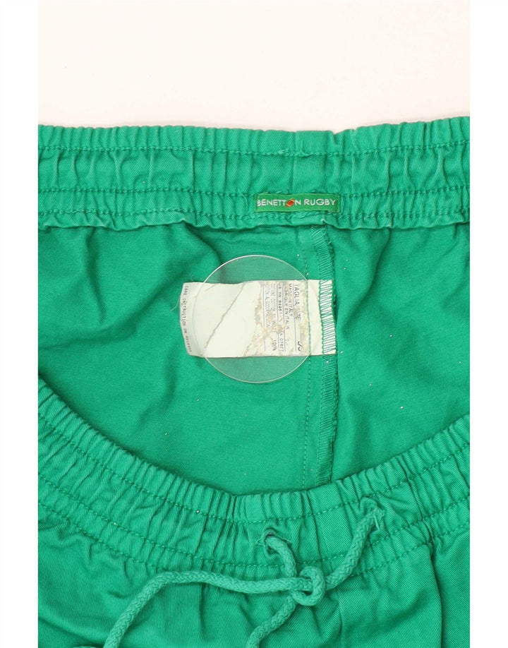 Benetton Herren-Sportshorts mit Grafik, mittelgrüne Baumwolle