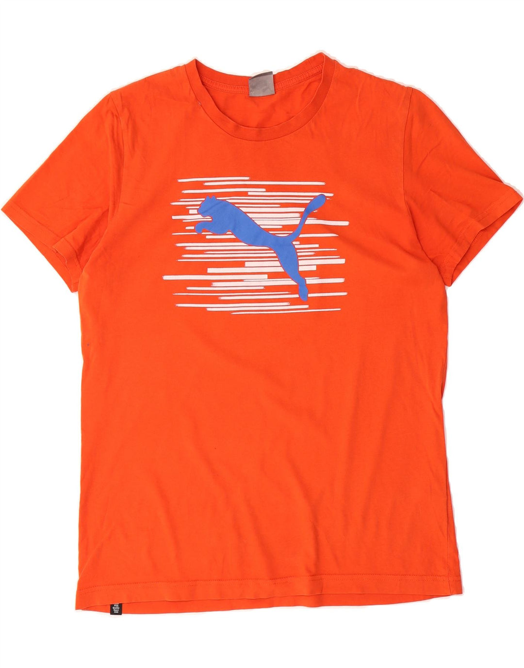 PUMA Mens Graphic T-Shirt Top Medium Orange Cotton Vintage Puma and Second-Hand Puma from Messina Hembry 