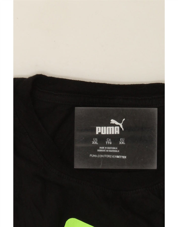 Puma Herren Grafik T-Shirt Top 2XL Schwarz