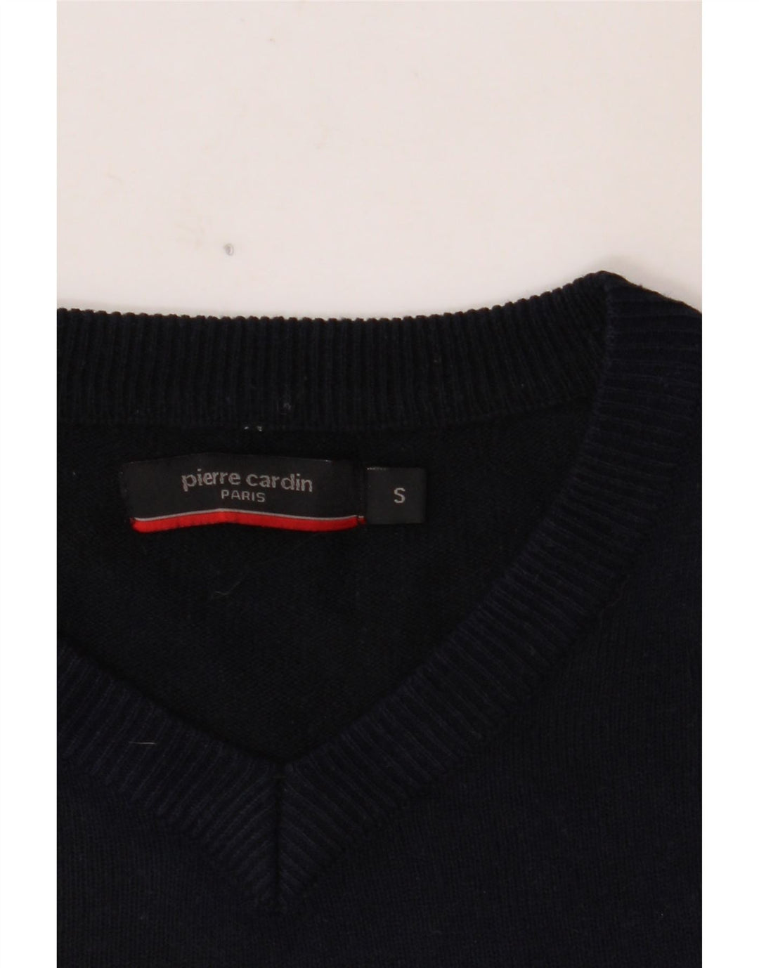 PIERRE CARDIN Herren-Pullover mit V-Ausschnitt, Größe S, Marineblau