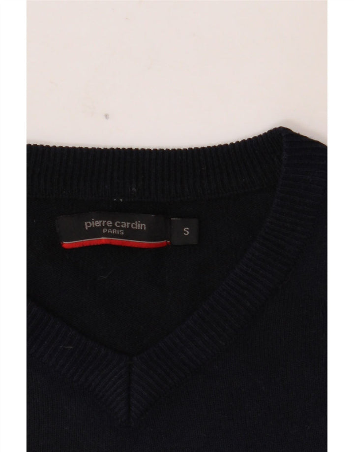 PIERRE CARDIN Herren-Pullover mit V-Ausschnitt, Größe S, Marineblau