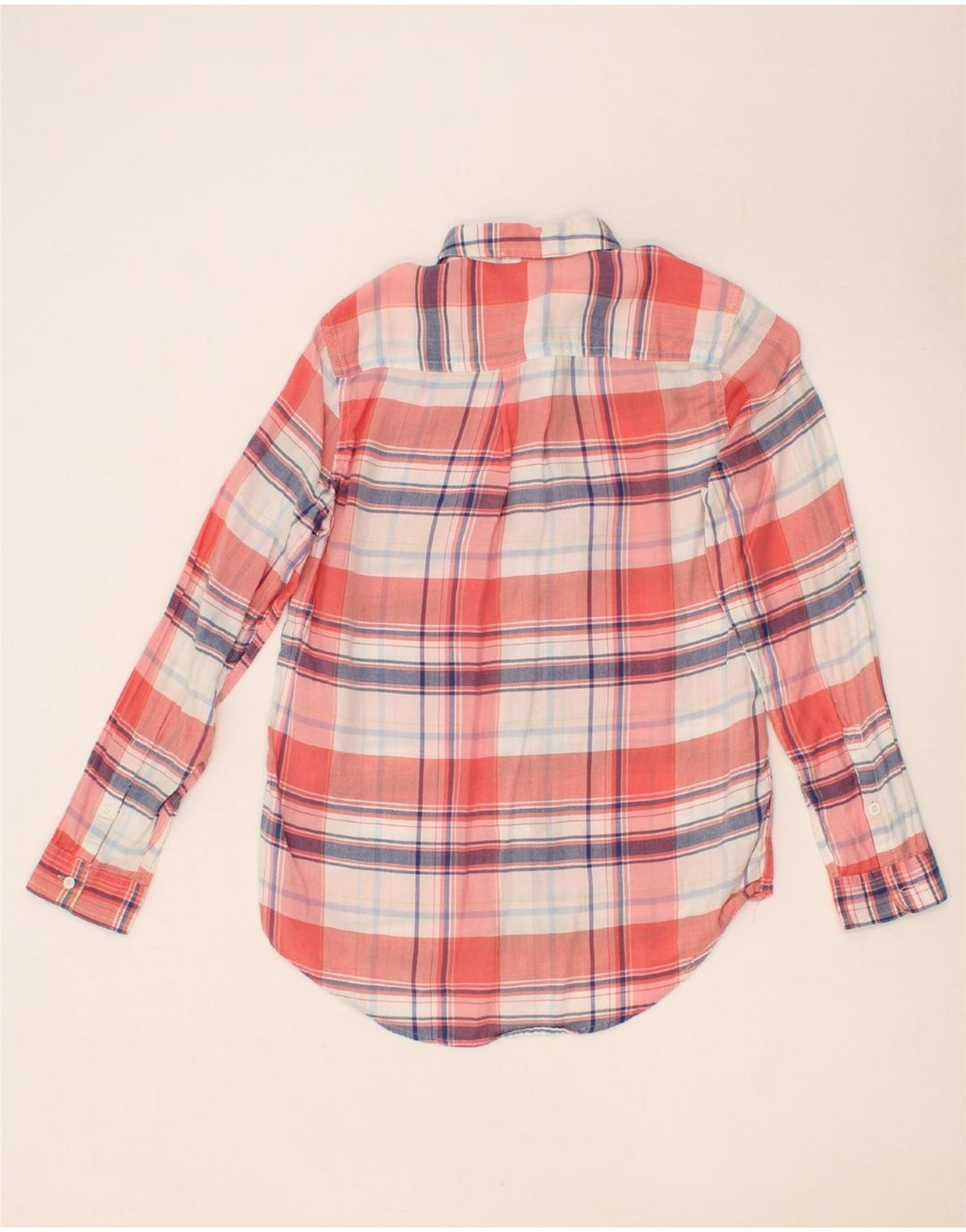 EDDIE BAUER Womens Flannel Shirt UK 10 Small Pink Check Lyocell Vintage Eddie Bauer and Second-Hand Eddie Bauer from Messina Hembry 