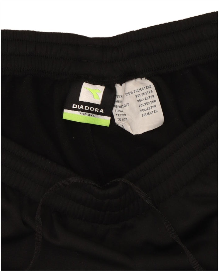 Diadora Herren Sportshorts 2XL Schwarz Polyester