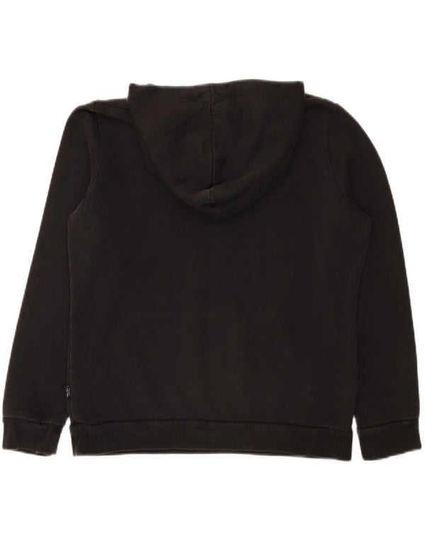 Puma Womens Graphic Hoodie Pullover UK 12 Mittelschwarze Baumwolle