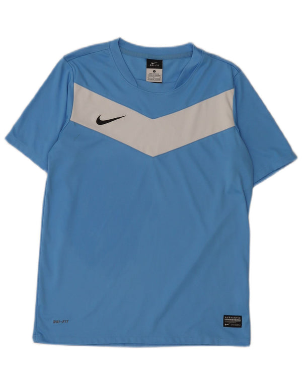 Nike Dri Fit T-Shirt für Jungen, 12–13 Jahre, groß, blau, Farbblock
