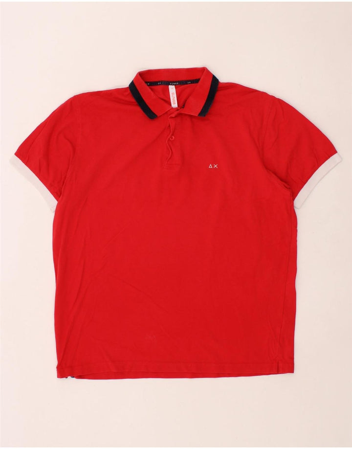 SUN68 Mens Polo Shirt XL Red Cotton Vintage Sun68 and Second-Hand Sun68 from Messina Hembry 