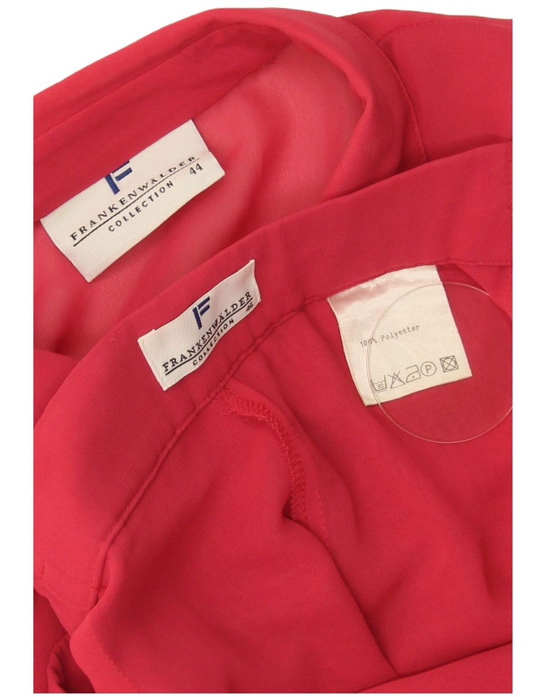 Frankenwalder Damen 3/4-Ärmel 2-teiliges Set EU 44 XL W34 L27 Rotes Polyester