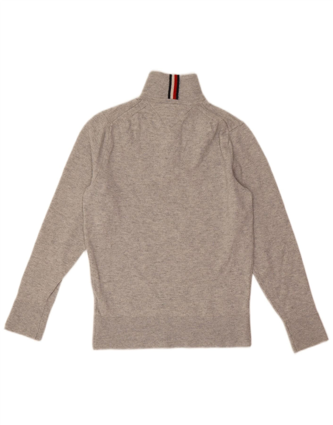 Tommy Hilfiger Herren-Pullover mit Reißverschluss, XS, graue Wolle