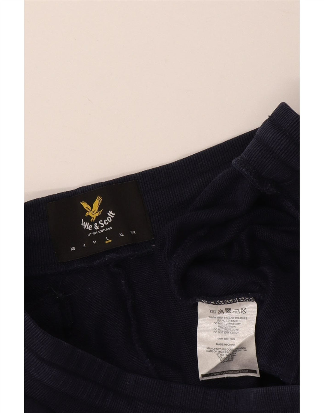 Lyle & Scott Herren-Trainingshose, Jogginghose, Größe L, marineblau, Baumwolle