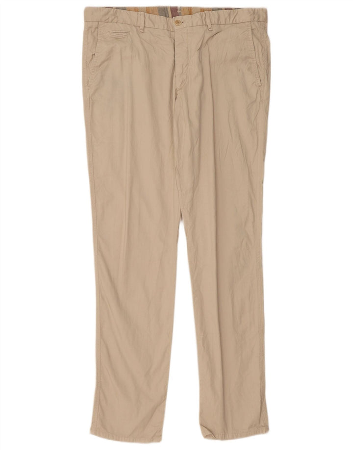 MASSIMO DUTTI Herren Slim Fit Chinohose EU 46 XL W36 L33 Beige Baumwolle