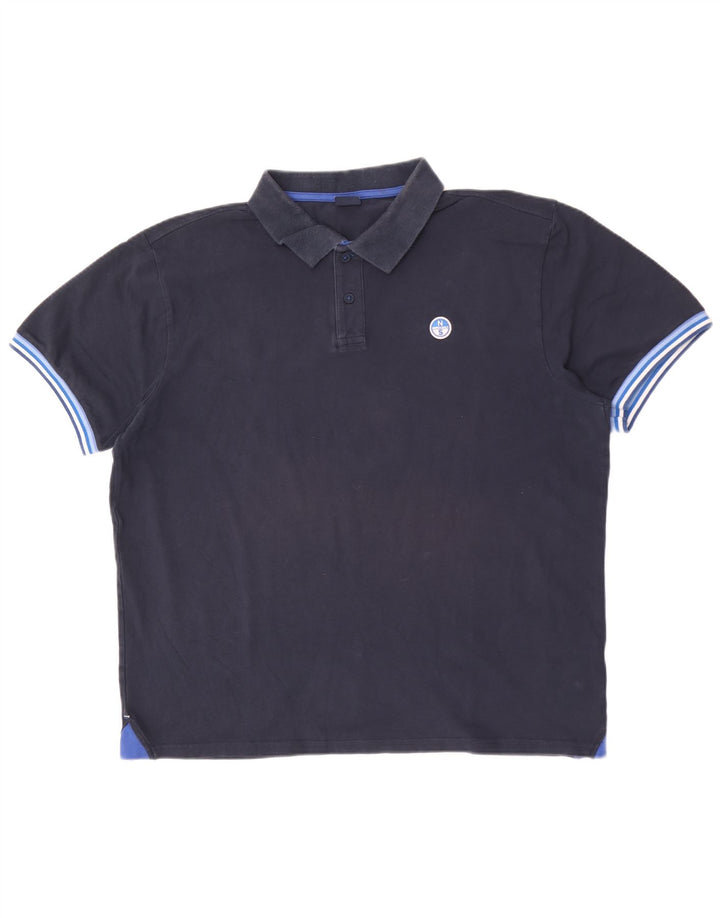 North Sails Herren Poloshirt 2XL Marineblau Baumwolle