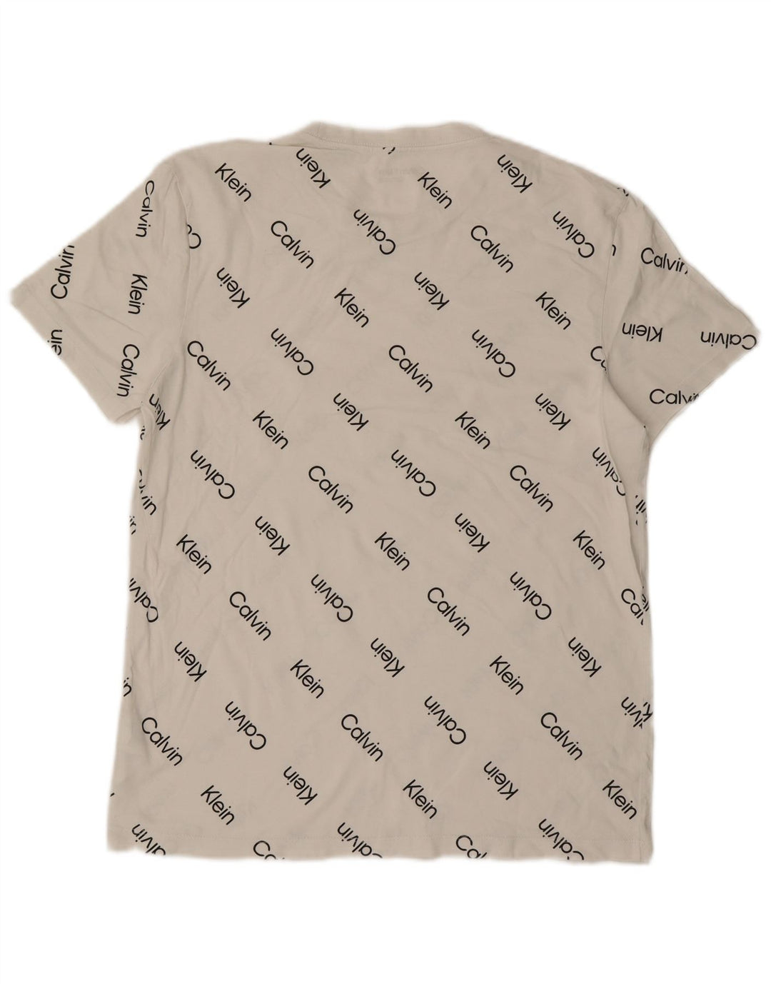 Calvin Klein Herren-T-Shirt mit Grafik, mittelweiße Baumwolle