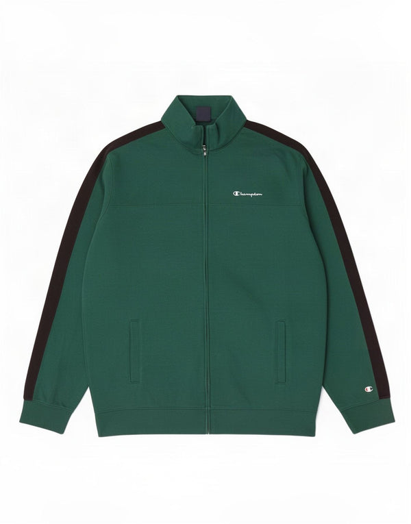 Champion Herren-Trainingsanzug-Top-Jacke 3XL, grüne Colourblock-Baumwolle