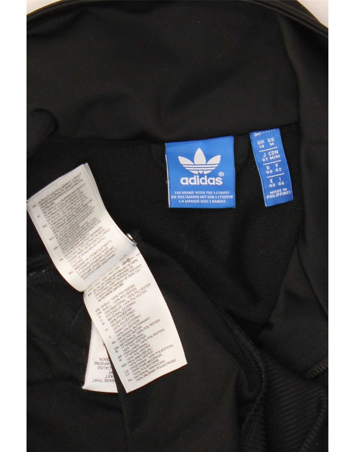 Adidas Damen Graphic Trainingsanzug Top Jacke UK 14 Medium Schwarz Polyester