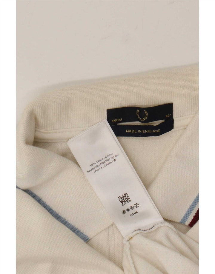 Fred Perry Herren-Poloshirt, große weiße Baumwolle