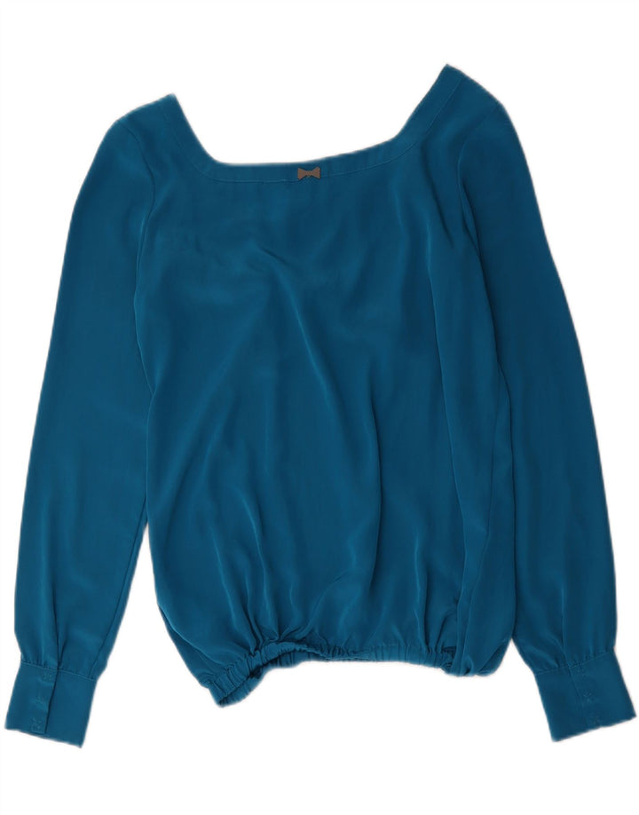 Liu Jo Langarm-Blusenoberteil für Damen IT 42 Mittelblaues Polyester