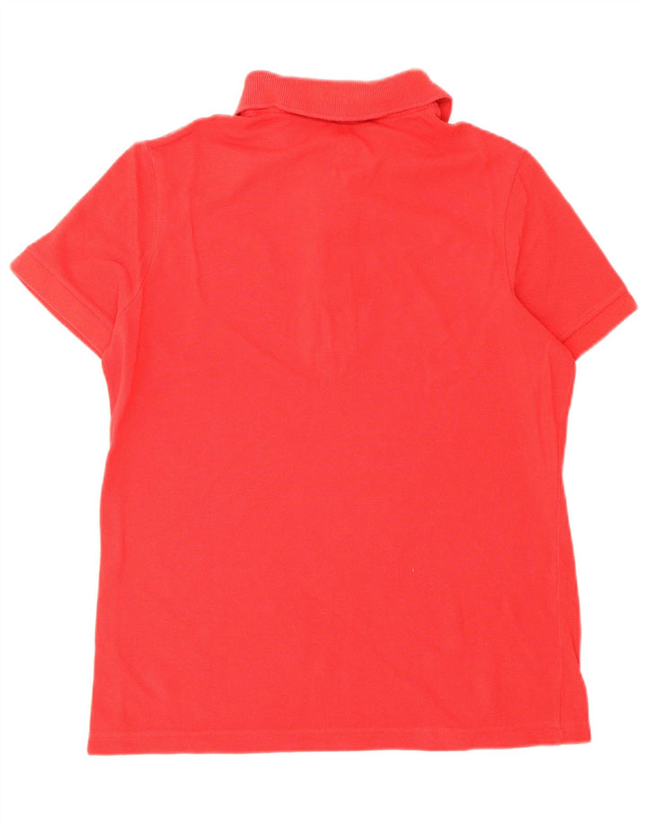 LACOSTE Damen Poloshirt Größe 38 Mittelrote Baumwolle