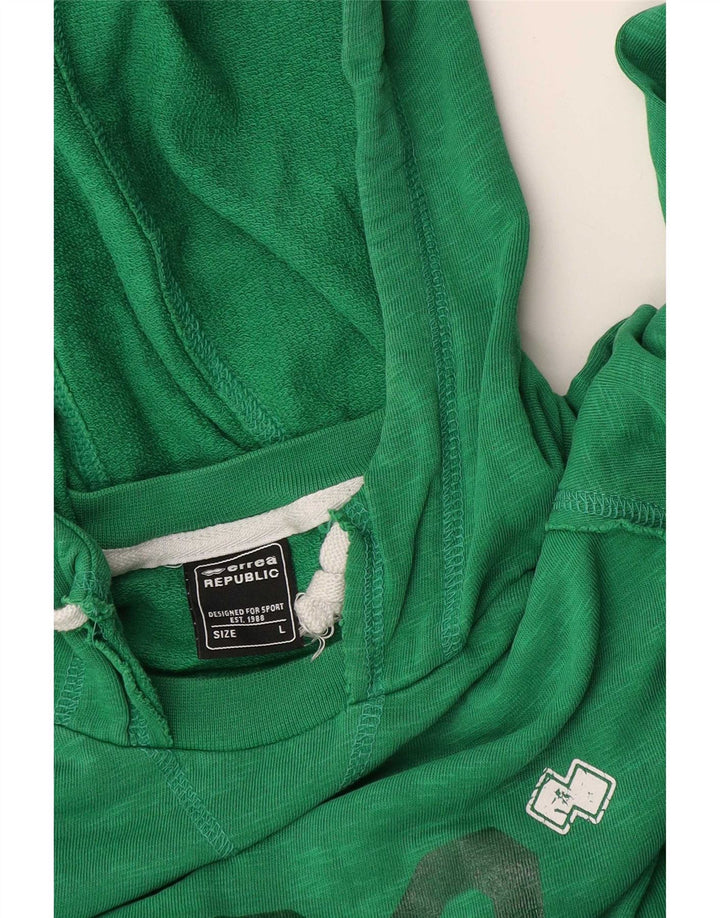 ERREA Herren-Kapuzenpullover mit Grafik, Größe L, Grün