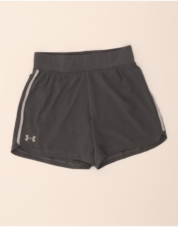 Under Armour Damen Sportshorts UK 14 Mittelgraues Polyester